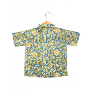 Kalamkari Print Pure Cotton Shirt for kids