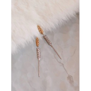 Bellofox Autumn Statement Earrings For Women (Gold & Silver Color)